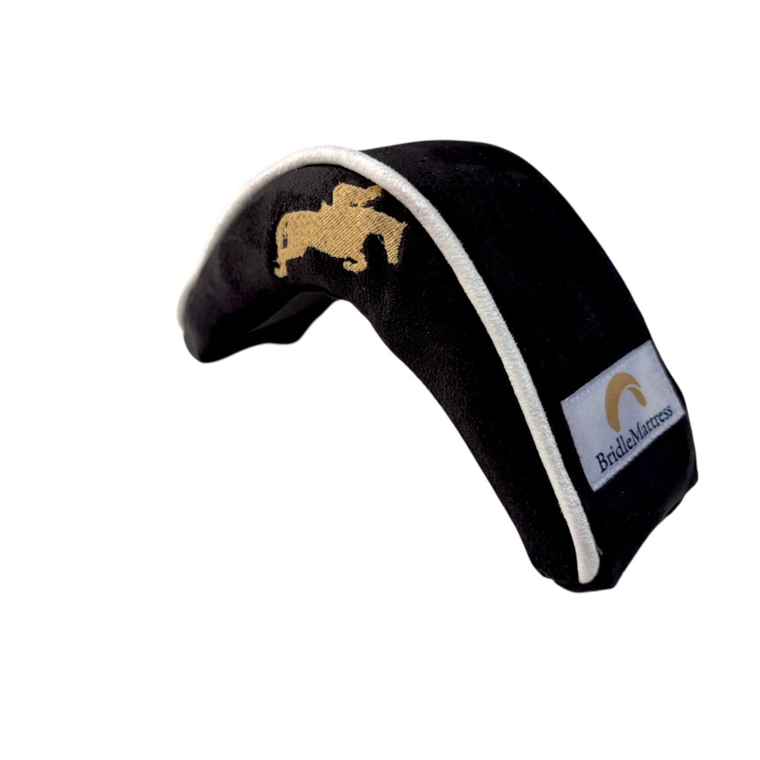 BridleMattress™ Gold Jumping horse and rider in BLACK